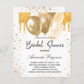 Budget Brautparty Weißgold Glitzer Ballons (Vorne/Hinten)