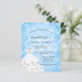 Budget Brautparty Winterwunder Einladung (Stehend Vorderseite)