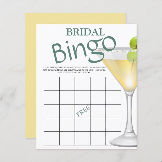 Budget Bridal Bingo Bridal Game Einladung (Vorne/Hinten)