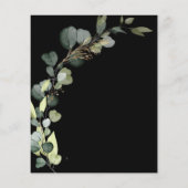 Budget Bridal Brunch & Bubbly Black Einladung Flyer (Hinten)