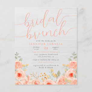 Budget Bridal Brunch Herrliche Rose und Weißholz