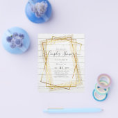 BUDGET Bridal COUPLES Dusche Geometrischer Rahmen Flyer (Einzeln)