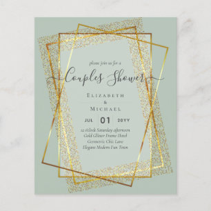 BUDGET Bridal COUPLES Dusche Geometrischer Rahmen  Flyer