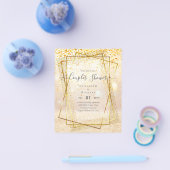 BUDGET Bridal COUPLES Dusche Geometrischer Rahmen  Flyer (Einzeln)