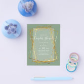 BUDGET Bridal COUPLES Dusche Geometrischer Rahmen Flyer (Einzeln)