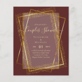 BUDGET Bridal COUPLES Dusche Geometrischer Rahmen Flyer (Vorne)