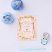BUDGET Bridal COUPLES Dusche Geometrischer Rahmen Flyer (Einzeln)