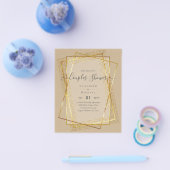 BUDGET Bridal COUPLES Dusche Geometrischer Rahmen Flyer (Einzeln)