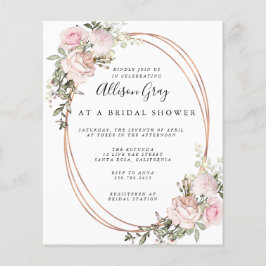 Budget Bridal Dusche Einladung Flyer