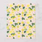 BUDGET Bridal Dusche Einladung | Pink Lemon (Rückseite)