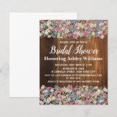 Budget Bridal Dusche Einladung Rustikale Blume Boh (Vorne/Hinten)