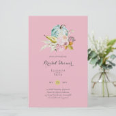 BUDGET Bridal Dusche Einladungen Custom Colors (Stehend Vorderseite)