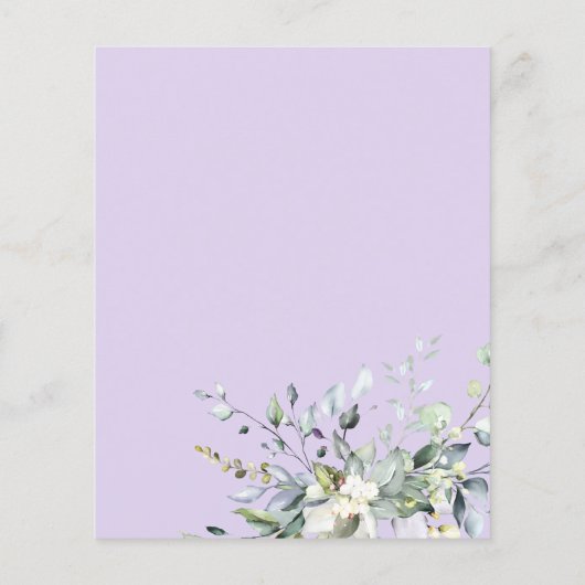 Budget Bridal Dusche Einladungen Grüne (Rückseite)