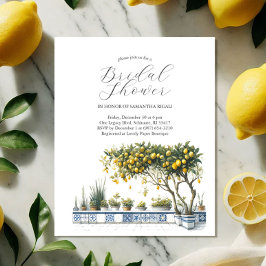 Budget Bridal Dusche Einladungen Wasserfarben Zitr Flyer