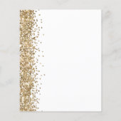 Budget Bridal Luncheon Gold Glitzer Einladung (Rückseite)