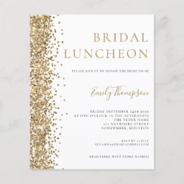 Budget Bridal Luncheon Gold Glitzer Einladung