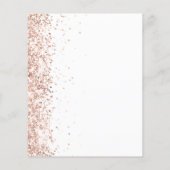 Budget Bridal Luncheon Rose Gold Glitzer Einladung (Rückseite)