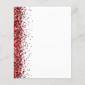 Budget Bridal Luncheon Roter Glitzer Einladung (Rückseite)