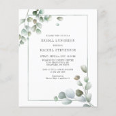 Budget Bridal Luncheon Watercolor Eukalyptus (Vorderseite)