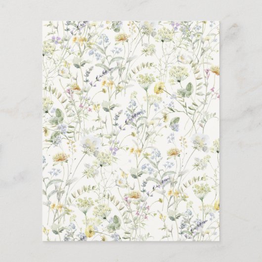 Budget Bridal Luncheon Wildblume Einladung (Rückseite)