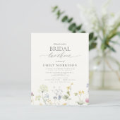 Budget Bridal Luncheon Wildblume Einladung (Stehend Vorderseite)