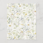 Budget Bridal Luncheon Wildblume Einladung Flyer (Hinten)