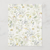 Budget Bridal Luncheon Wildblume Einladung Flyer (Hinten)