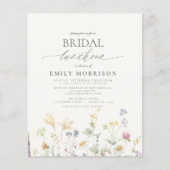 Budget Bridal Luncheon Wildblume Einladung Flyer (Vorne)