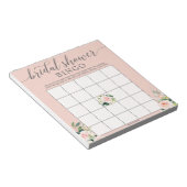 Budget Bridal Shower Bingo Game Notizblock (angewinkelt)
