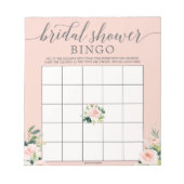 Budget Bridal Shower Bingo Game Notizblock (Vorderseite)