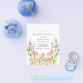 Budget Bridal Shower Invitation Floral Flyer (Einzeln)