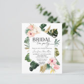 Budget Bridal Tee Party Bridal Dusche Einladung (Stehend Vorderseite)