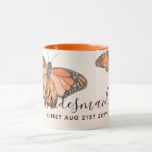 BUDGET Bridesmaid Brautparty gibt BUTTERFLIES Tasse (Zentrum)
