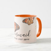 BUDGET Bridesmaid Brautparty gibt BUTTERFLIES Tasse (VorderseiteRechts)