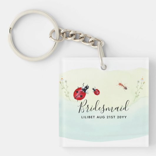 BUDGET Bridesmaid Brautparty Gift LADYBUGS Schlüsselanhänger (Vorderseite)