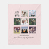 BUDGET Bridesmaid gibt FOTO COLLAGE Quotes BESTE F Fleecedecke (Vorderseite)