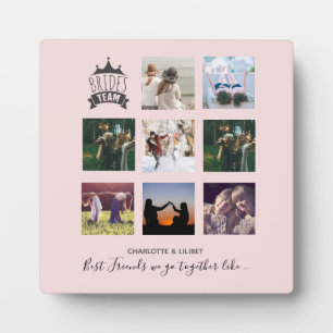 BUDGET Bridesmaid gibt FOTO COLLAGE Quotes BESTE F Fotoplatte
