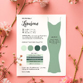 Budget Bridesmaid Info-Karte