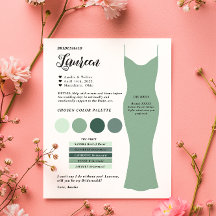 Budget Bridesmaid Info-Karte