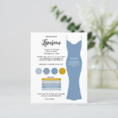 Budget Bridesmaid Info Vorschlag Karte (Stehend Vorderseite)