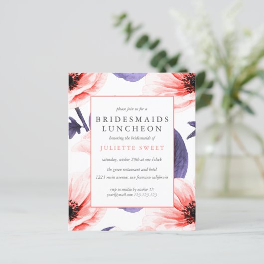 BUDGET Bridesmaids Luncheon Blush lila Blumengeste (Stehend Vorderseite)