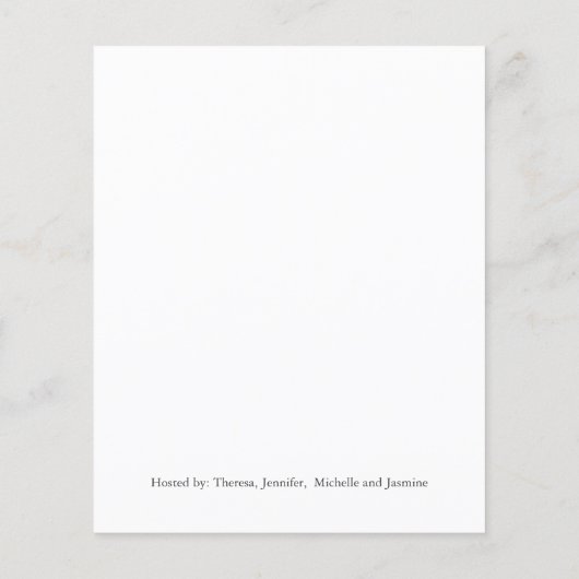 BUDGET Bridesmaids Luncheon Blush lila Blumengeste (Rückseite)