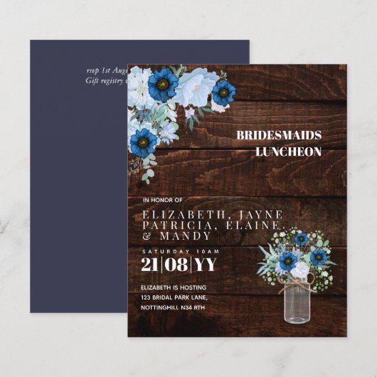 BUDGET Bridesmaiers Mittagessen Brunch Blumenstrau (Vorne/Hinten)