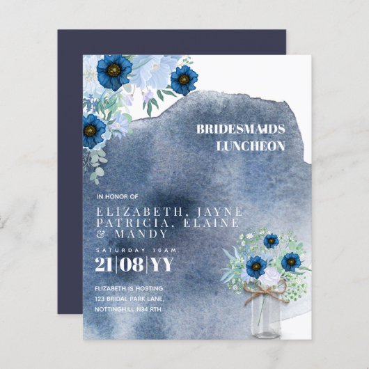 BUDGET Bridesmaiers Mittagessen Brunch Blumenstrau (Vorne/Hinten)