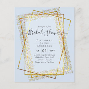 BUDGET-BRIDGE-ERÖFFNUNG Glamouröser Gold-Glitter-L Flyer