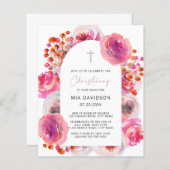 Budget Bright Watercolor Floral Arch Christening (Vorne/Hinten)