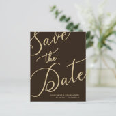 Budget Brown Chic Photo Minimal Whimsical Script (Stehend Vorderseite)