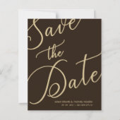 Budget Brown Chic Photo Minimal Whimsical Script (Vorderseite)