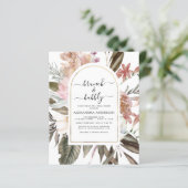 Budget Brunch & Bubbly Boho Burgundy Brautparty (Stehend Vorderseite)