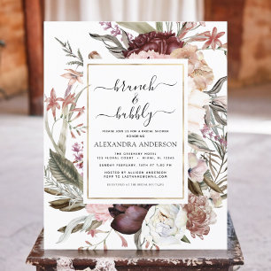 Budget Brunch & Bubbly Boho Burgundy Brautparty